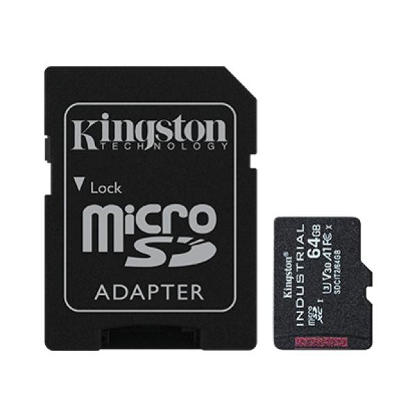 Kingston Industrial/ micro SDXC/ 64GB/ UHS-I U3 / Class 10/ + Adaptér
