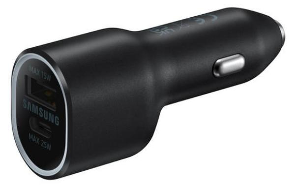 Samsung Duálna autonabíjačka 40W (USB, USB-C) Black