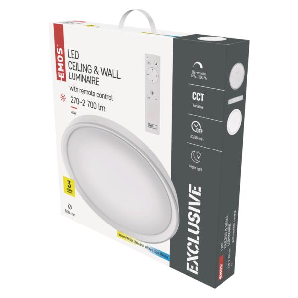 LED prisadené svietidlo, 45W, stmievateľné, zmena CCT 