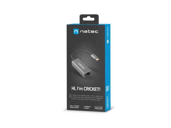 NATEC CRICKET externý Ethernet sieťová karta USB-C 3.1 1X RJ45 1GB kábel 
