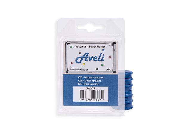 Set magnetov AVELI, modrá farba