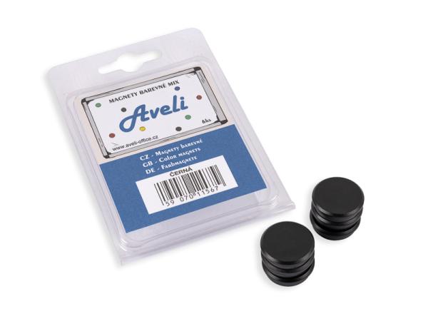 Set magnetov AVELI, čierna farba 