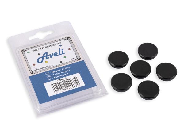 Set magnetov AVELI, čierna farba 