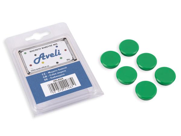 Set magnetov AVELI, zelená farba 