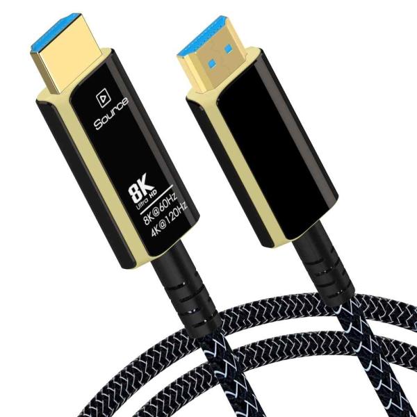 PremiumCord Ultra High Speed HDMI 2.1 optický fiber kábel 8K @ 60Hz, pozlátené 15m