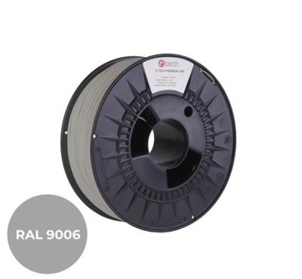 Tlačová struna (filament) C-TECH PREMIUM LINE, PETG, biely hliník, RAL9006, 1, 75mm, 1kg