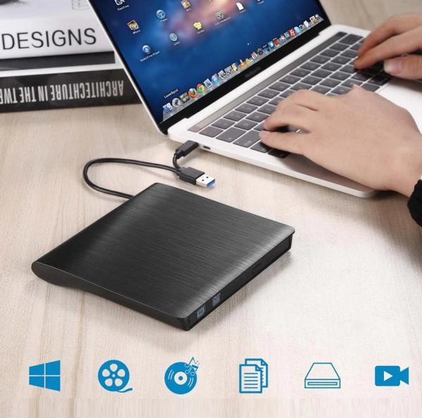Externá DVD napaľovačka C-tech DVD-USB-AC, USB 2.0, USB A/ Type C 