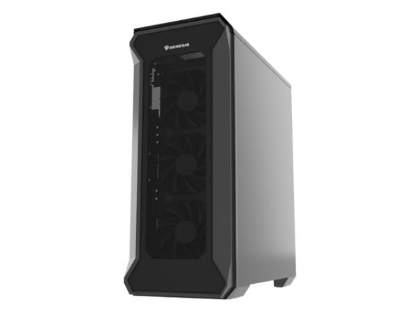 Počítačová skriňa Genesis IRID 505F/ Midi Tower/ Transpar./ Čierna 