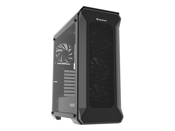 Počítačová skriňa Genesis IRID 505F/ Midi Tower/ Transpar./ Čierna