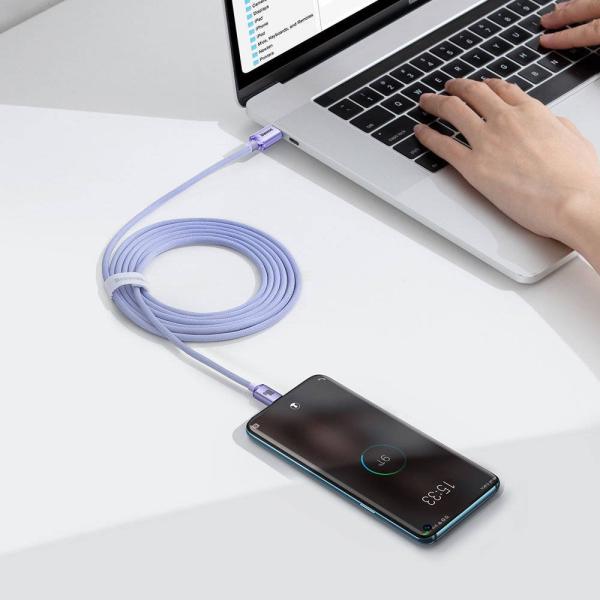 Baseus CAJY000705 Crystal Shine Series Dátový Kábel USB-C - USB-C 100W 2m Purple 