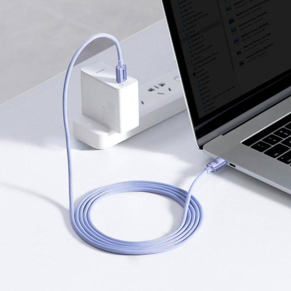 Baseus CAJY000705 Crystal Shine Series Dátový Kábel USB-C - USB-C 100W 2m Purple 