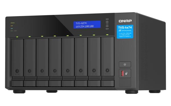 QNAP TVS-h874-i7-32G (12core (i7), ZFS, 32GB RAM, 8x SATA, 2x M.2 NVMe, 2x PCIe, 2x 2, 5GbE, HDMI 4K) 