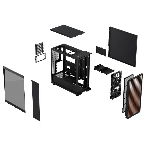 Fractal Design North Charcoal Black TG Light Tint/ Midi Tower/ Transpar./ Čierna 