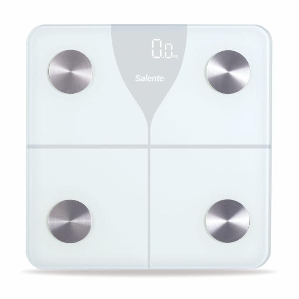 Salente SlimFit, múdra osobná diagnostická fitness váha, Bluetooth, biela 