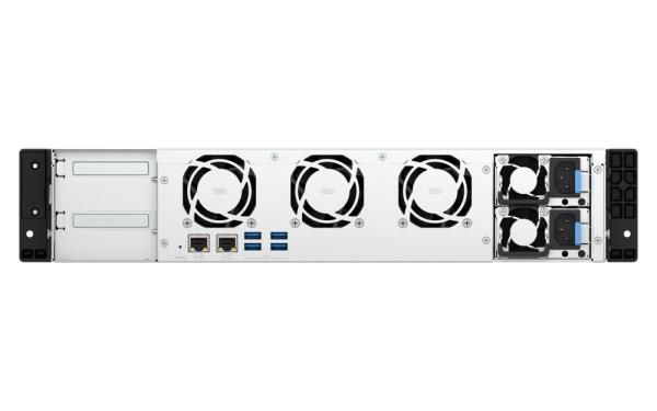 QNAP TS-855eU-RP-8G (8core 2, 8GHz, 8GB RAM, 8x SATA, 2x 2, 5GbE, 2x M.2 NVMe, 2x PCIe, malá hĺbka) 