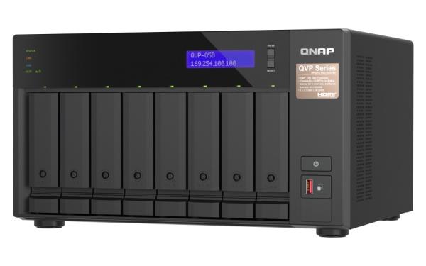 QNAP NVR QVP-85B (6core 4, 4GHz, 32GB RAM, 8xSATA, 2xGbE, 2xM.2 NVMe Gen4, 2xPCIe, kamery: 8 (max 64) 