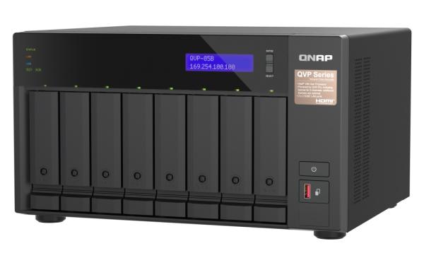 QNAP NVR QVP-85B (6core 4, 4GHz, 32GB RAM, 8xSATA, 2xGbE, 2xM.2 NVMe Gen4, 2xPCIe, kamery: 8 (max 64) 