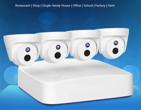 Tenda K4P-4CR - PoE kamerový set 4MPx, 4CH NVR + 4x IP kamera 4MPx, IP67, zvuk, web. rozhranie, CZ app 