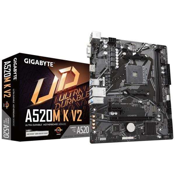 GIGABYTE A520M K V2/ AM4/ mATX 