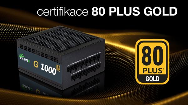 EVOLVEO G1000/ 1000W/ ATX 3.0/ 80PLUS Gold/ Modular 