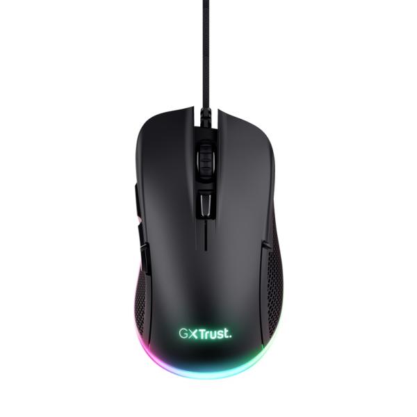 TRUST GXT 922 YBAR/ Herná/ Optická/ Pre pravákov/ 7 200 DPI/ Drôtová USB/ Čierna