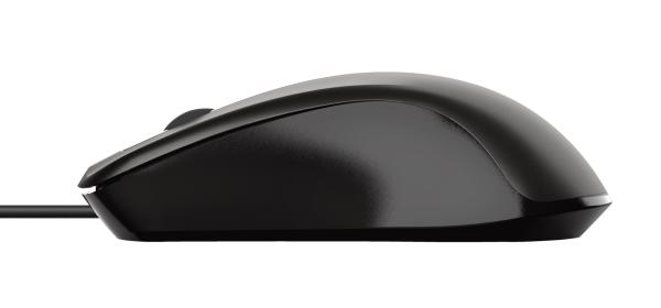 TRUST BASICS/ Kancelárska/ Optická/ 1 200 DPI/ Drôtová USB/ Čierna 