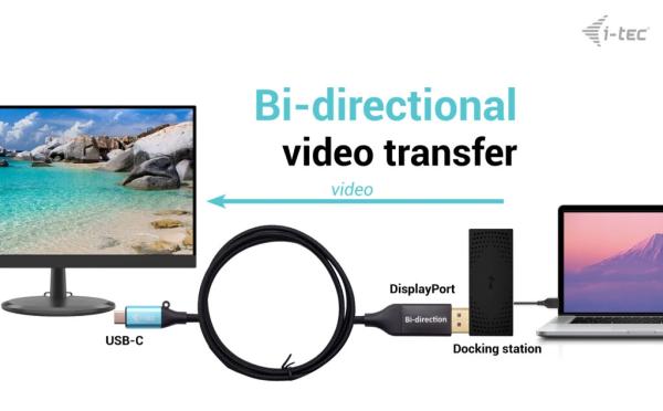i-tec USB-C DisplayPort Bi-Directional Cable Adapter 8K/ 30Hz 150cm 