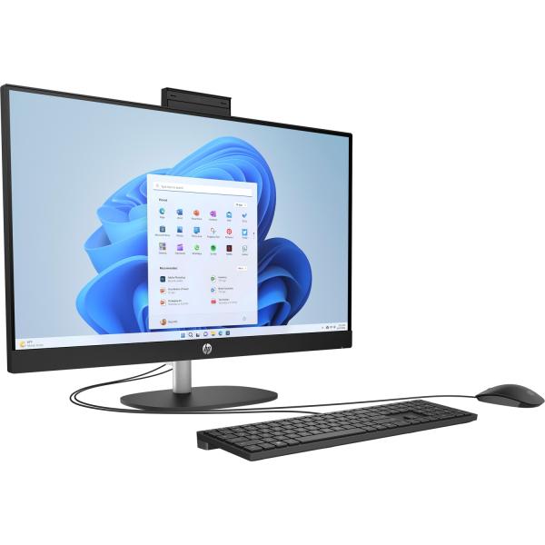 HP 27-cr0004nc AiO, R7-7730U, 27.0 1920x1080/IPS, UMA, 32GB, SSD 1TB, W11H, 2-2-0, Black, WiFi+BT 