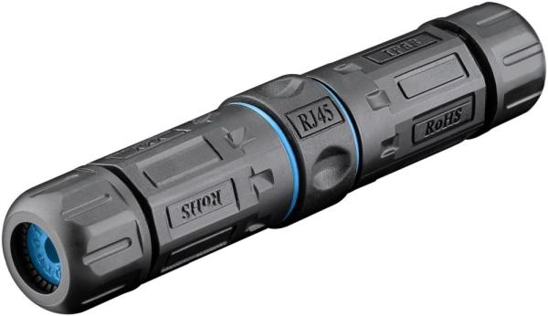 PromiumCord Vodotesný prepojovací box 2x RJ45 female (8P8C) pre káble Cat.6A, tienený