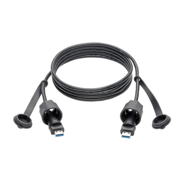 Kábel USB-A/ USB-A, SuperSpeed, USB 3.0/ 3.1, odolný IP68, tienený, (Samec/ Samec), 1.83m 