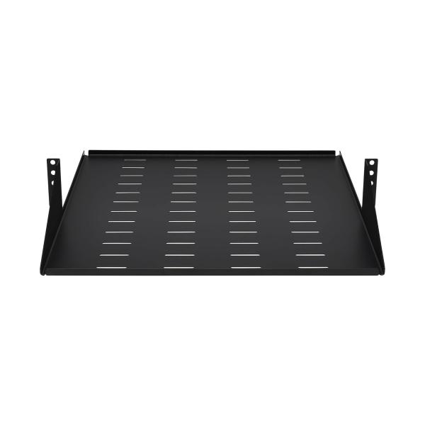 Polica pevná SmartRack 2U, nosnosť 45kg, hĺbka 546mm, montáž na stred, odvetrávaná 