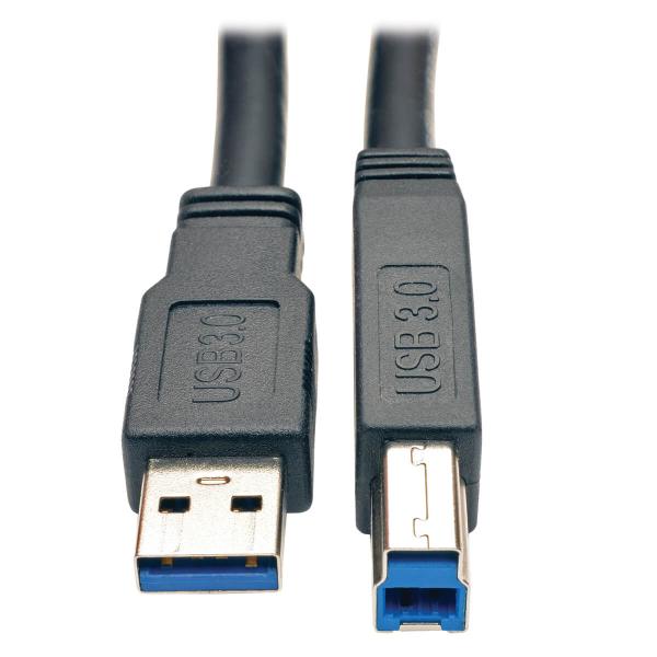 Kábel USB-A / USB-B, USB 3.0, aktívny SuperSpeed Repeater (Samec/ Samec), 7.62m