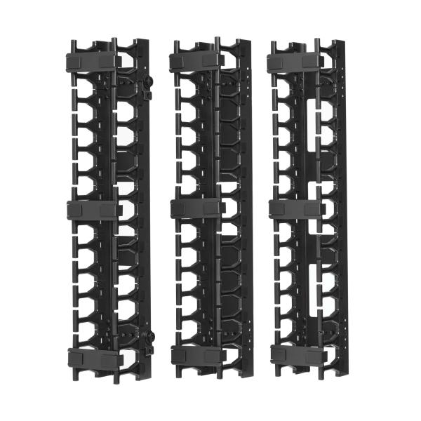 Káblový manažér vertikálny SmartRack 3 (7.62cm), káblový kanál s výrezmi pre káble 