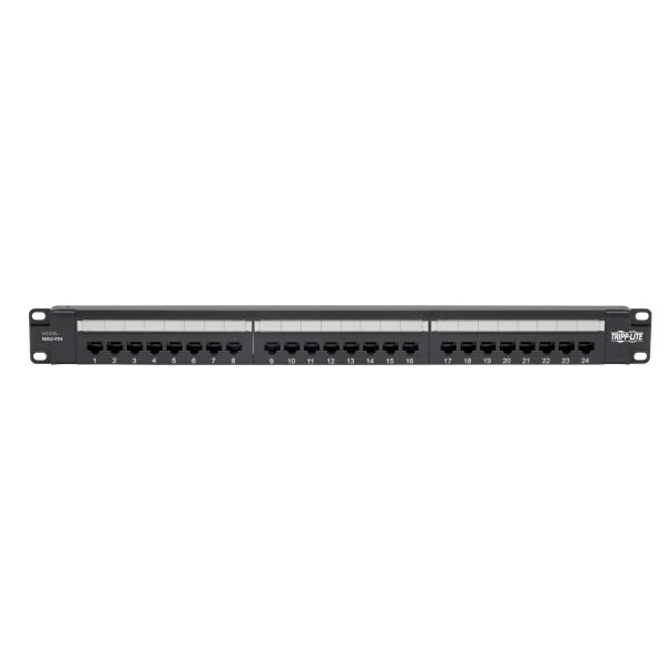 Patch panel pre montáž do racku 1U, 24x Cat6 PoE+ Compliant, 110/ Krone, 568A/ B, RJ45 Ethernet 