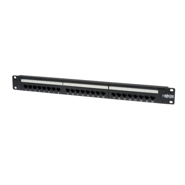 Patch panel pre montáž do racku 1U, 24x Cat6/ Cat5, 568B, RJ45 Ethernet
