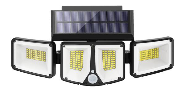 Vonkajšie solárne LED svetlo s pohybovým senzorom VIKING S180/ 1200lm/ 2200mAh/ 3 režimy/ IP65 