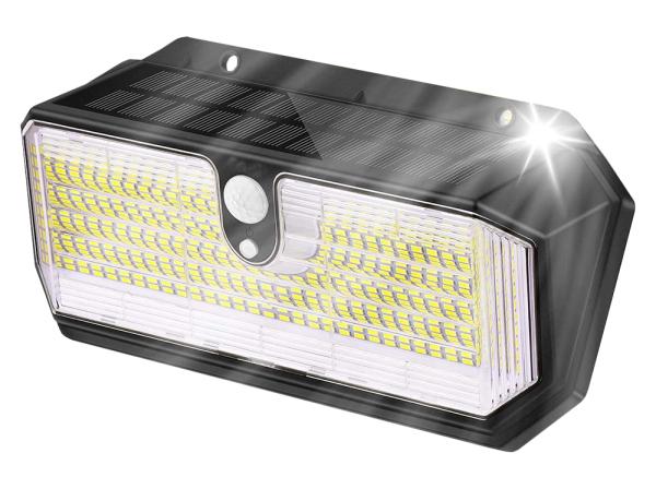 Vonkajšie solárne LED svetlo s pohybovým senzorom VIKING S282/ 2600lm/ 2200mAh/ 3 režimy/ IP65