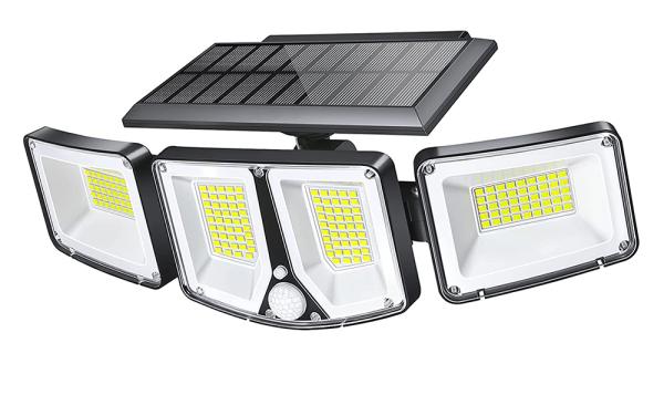 Vonkajšie solárne LED svetlo s pohybovým senzorom VIKING S180/ 1200lm/ 2200mAh/ 3 režimy/ IP65