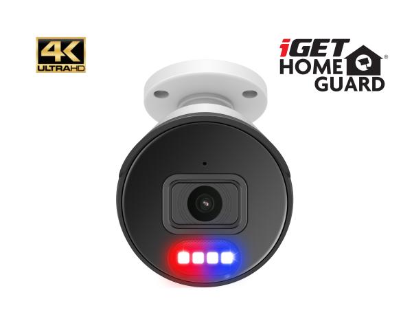 iGET HGNHK938CAM - UltraHD 4K PoE IP kamera, SMART detekcia, IP66, zvuk, nočný prísvit 40m, ONVIF 2.6 