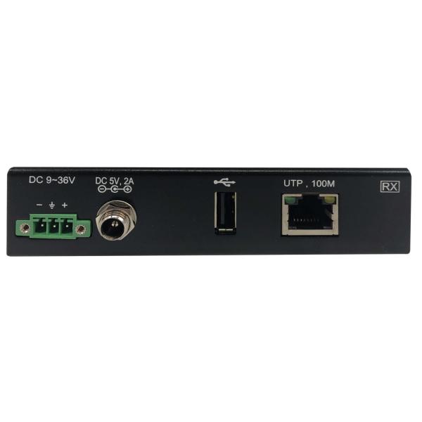Extender, 1-port USB 2.0 cez Cat6, ESD ochrana, PoC, priemyselný, možnosť montáže, 100mm 