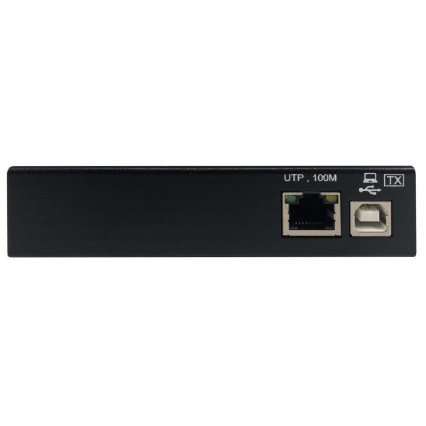 Extender, 1-port USB 2.0 cez Cat6, ESD ochrana, PoC, priemyselný, možnosť montáže, 100mm 