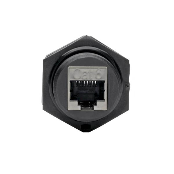 Spojka, pripojenie Ethernet zariadenia v priemysle, IP68, montáž do panelu, Cat5/ Cat6 Samice/ Samice 