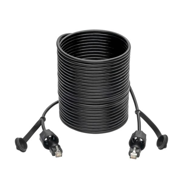 Ethernetový kábel odolný IP68, Cat5e/ Cat6 STP (RJ45 Samec/ Samec), 15.24m 