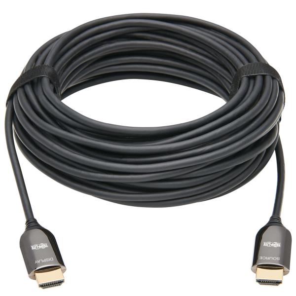 Kábel optický aktívny (AOC) Plenum-Rated HDMI, 8K UHD 60Hz, HDR, Samec/ Samec, čierna, 15m 