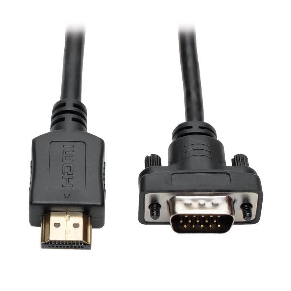Video kábel HDMI/ VGA, Low-Profile HD15 (Samec/ Samec), 1.8m