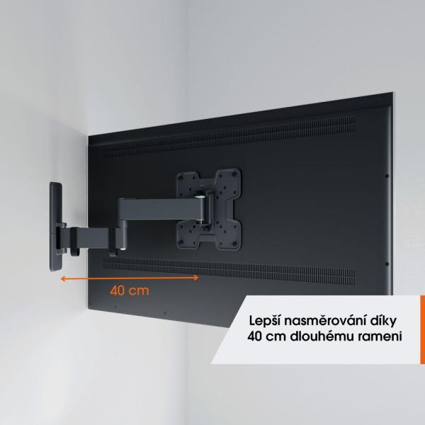 Vogel"s TVM 1243, TV rameno s 3 kĺbmi pre obrazovky 19-43", 15 kg 