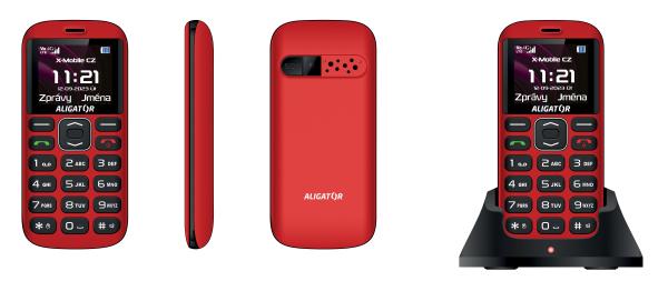 ALIGATOR A720 4G Sen.červeno-čiern+st.nab. 