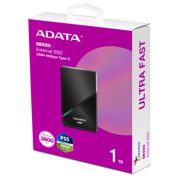 ADATA SE920/ 1TB/ SSD/ Externá/ Čierna/ 5R 