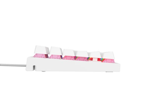 Genesis herná mechanická klávesnica THOR 303/ RGB/ Outemu Peach Silent/ Drôtová USB/ US layout/ Biela 