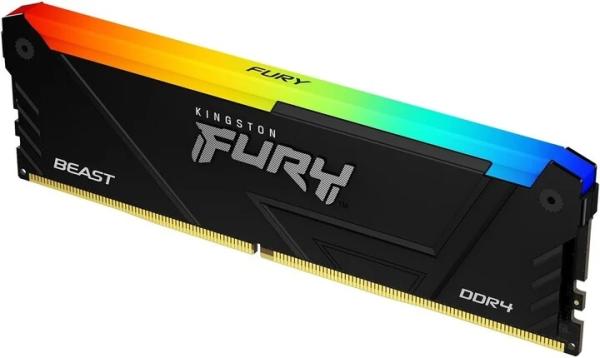 Kingston FURY Beast/ DDR4/ 128GB/ 3600MHz/ CL18/ 4x32GB/ RGB/ Black